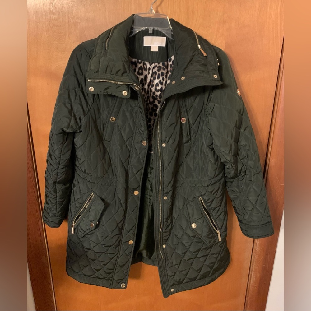 Michael Kors Dark Green Quilted Jacket Size 0X